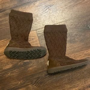 Ugg Brown Sweater Boots Girls Size 12?